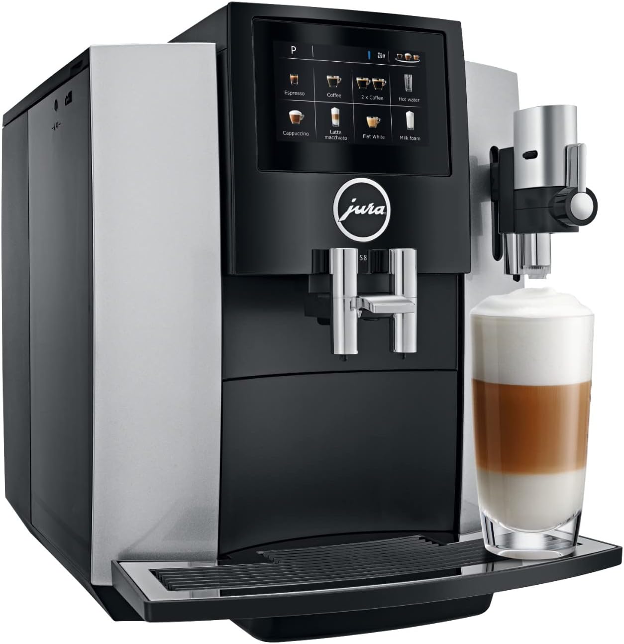 Jura S8 Automatic Coffee Machine 64 oz, Moonlight Silver