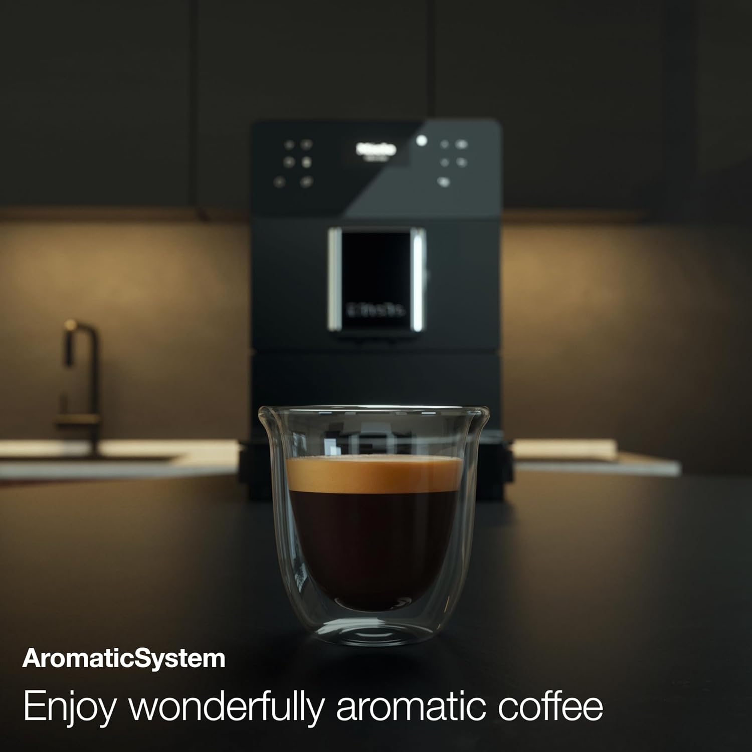 Miele CM 5310 Silence Automatic Coffee Maker - With OneTouch for Two, AromaticSystem, coffee pot, cleaning programs and more, in Obsidian Black