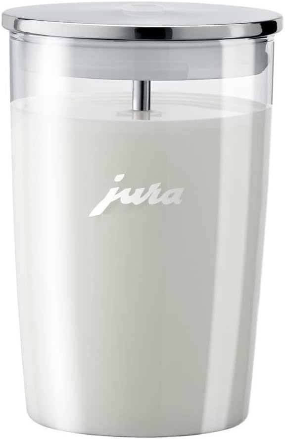 Jura E8 Automatic Espresso Machine Bundle with Smart Filter Cartridge, 3-Phase 6 Cleaning Tablets, Glass Milk Container, and Decalcifying Tablets (9-Pack) (13 Items)