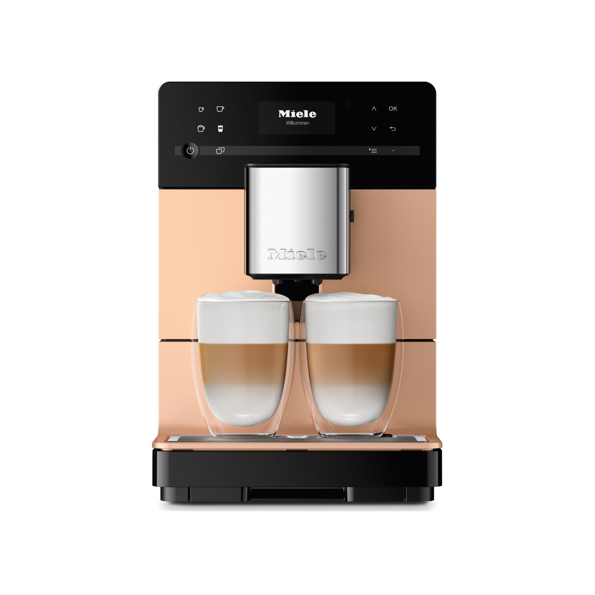 Miele CM 5310 Silence Automatic Coffee Maker - With OneTouch for Two, AromaticSystem, coffee pot, cleaning programs and more, in Obsidian Black