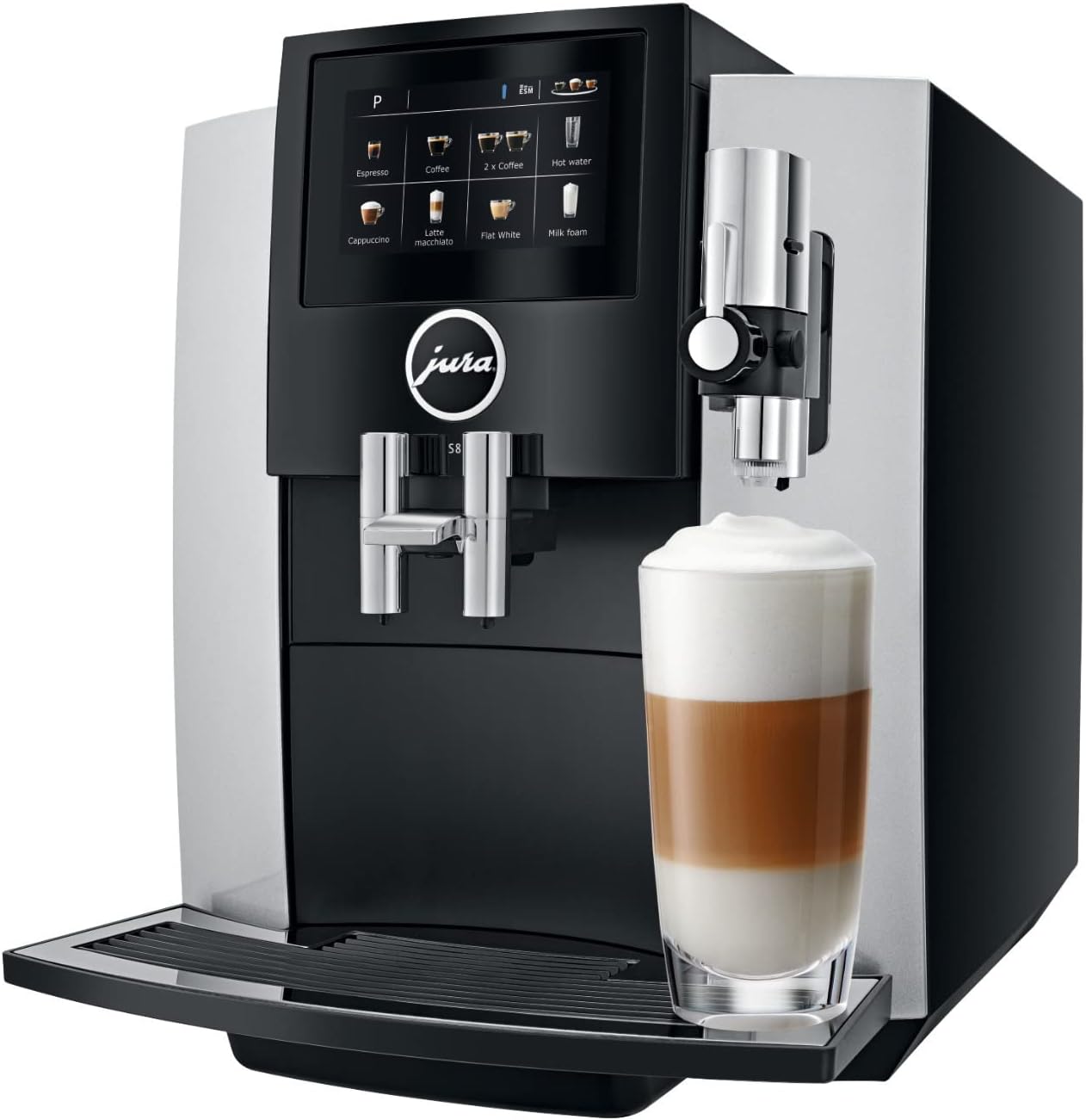 Jura S8 Automatic Coffee Machine 64 oz, Moonlight Silver