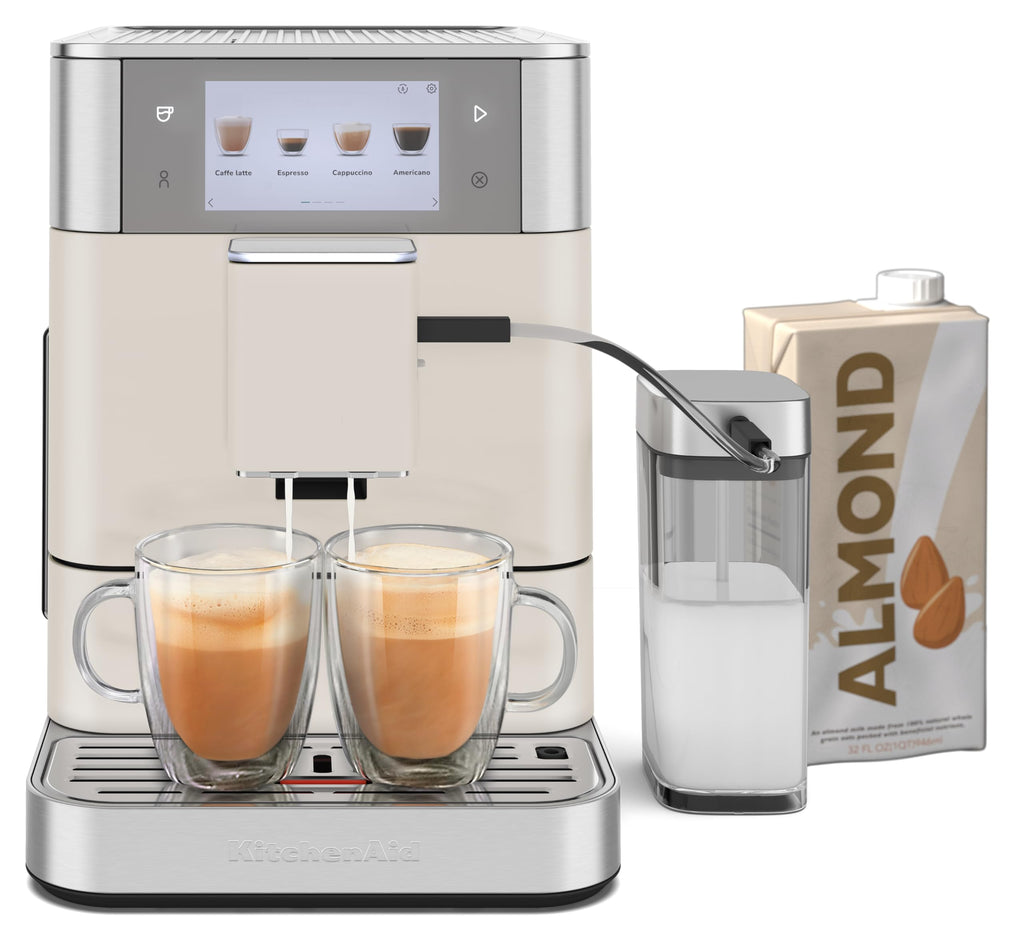 KitchenAid Fully Automatic Espresso Machine KF8 with Milk Attachment and Plant Based Milk Options, KES8558SX, Stainless Steel