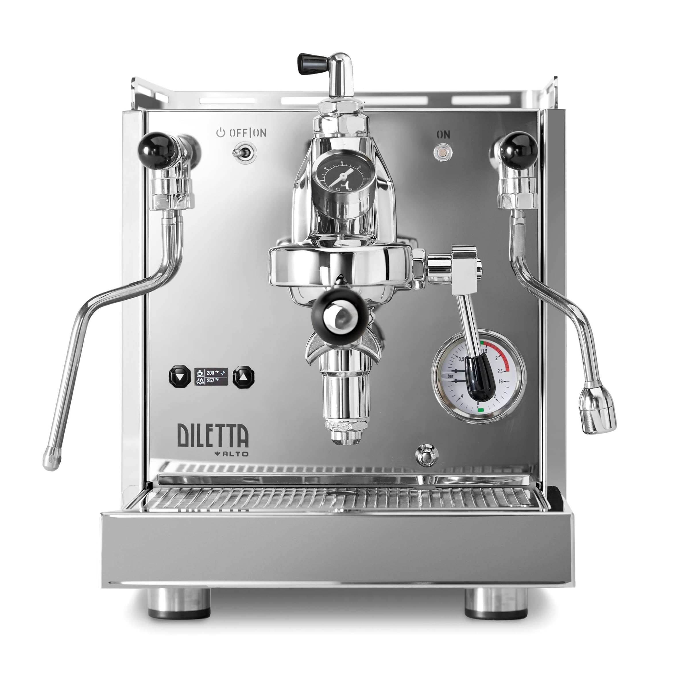 Diletta Alto Espresso Machine with Flow Control | Dual Boiler | PID | Shot Timer | Adjustable OPV | (Black)