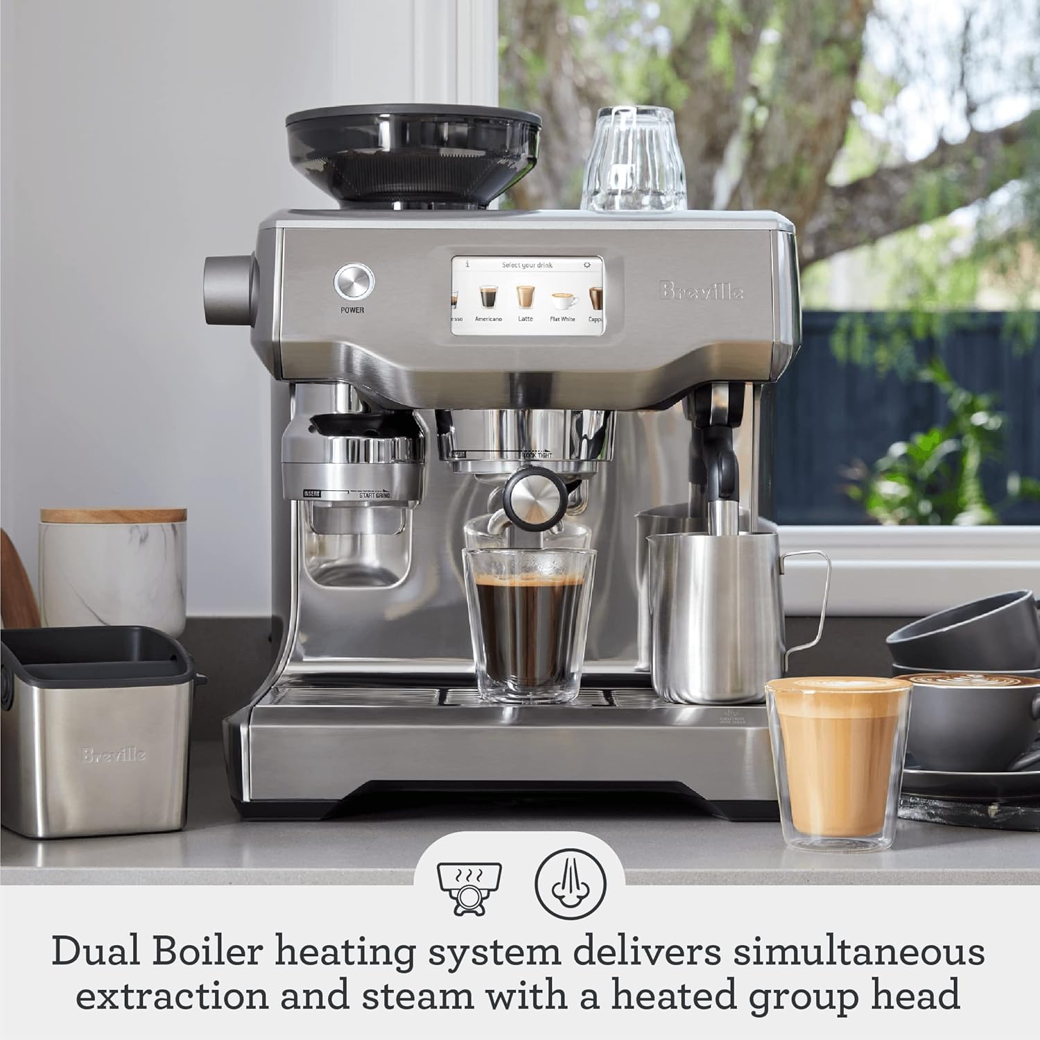 Breville Oracle Touch Espresso Machine BES990BSS, Brushed Stainless Steel