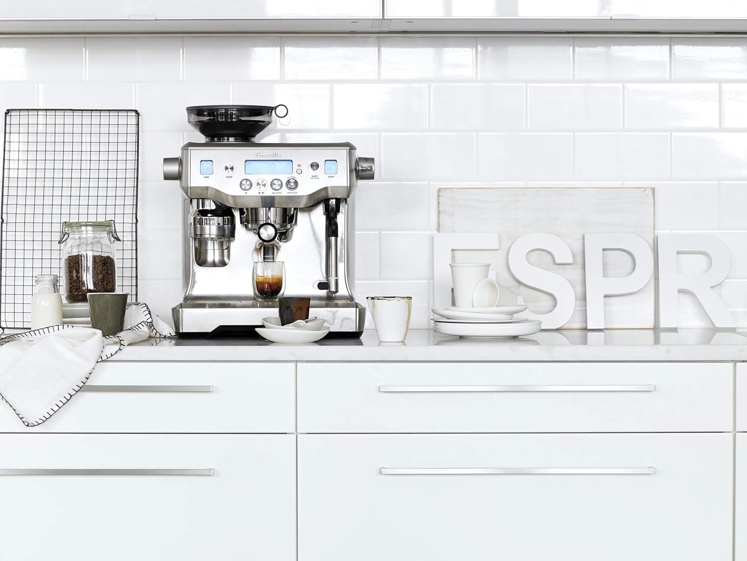 Breville Oracle Espresso Machine BES980XL, Brushed Stainless Steel
